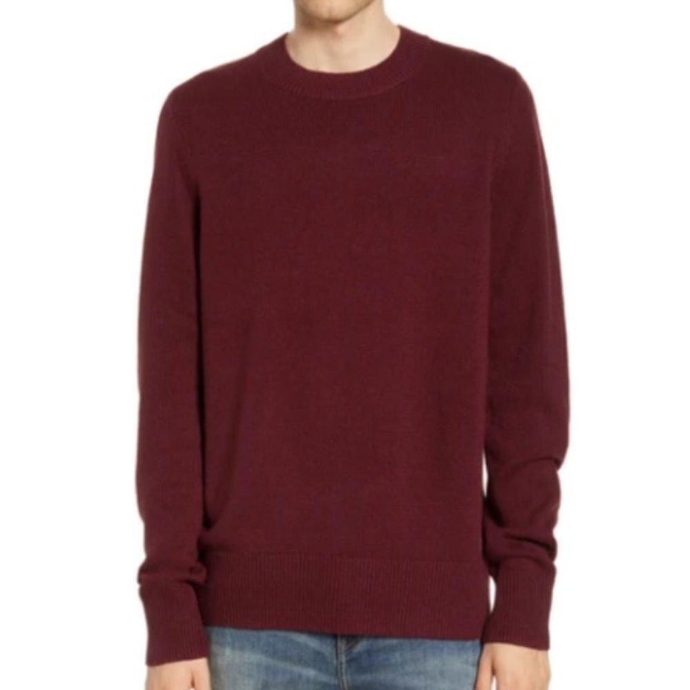 BP Men’s Burgundy‎ Royale Crewneck Cotton Pullover Sweater Size: 2XL